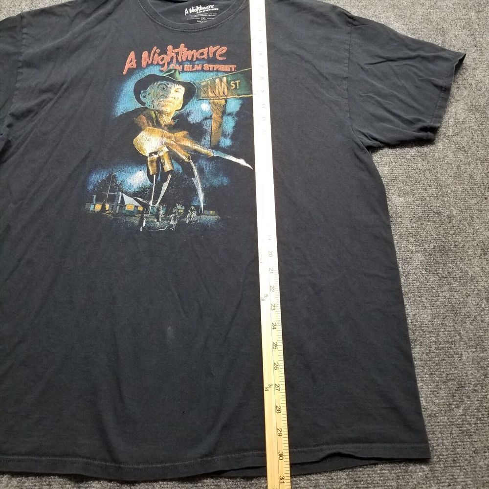 A Nightmare on Elm Street Freddy Krueger T Shirt Adults 2XL Black Halloween - Picture 7 of 8